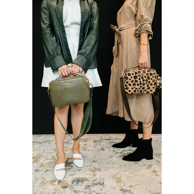 Luxe Diaper Clutch, Vegan Olive Croc - Diaper Bags - 6