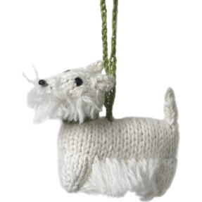 Hand Knit Alpaca Wool Weimaraner Dog Ornament - Ornaments - 1