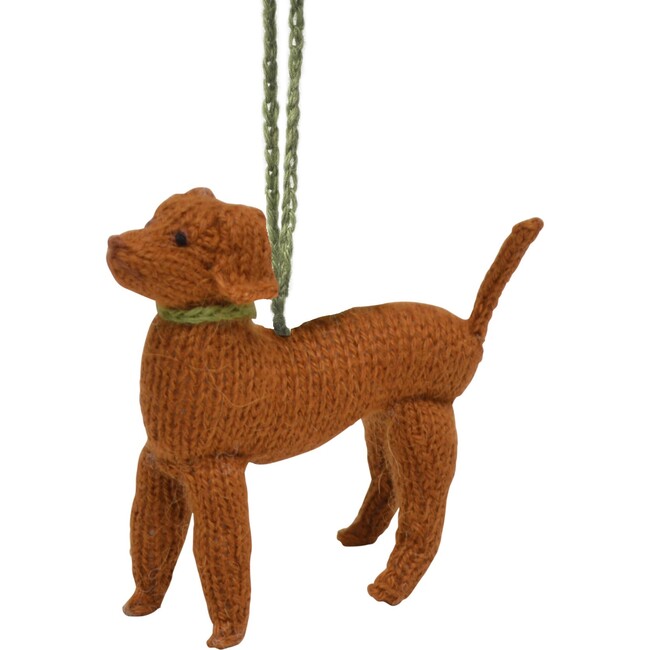 Hand Knit Alpaca Wool Vizsla Dog Ornament
