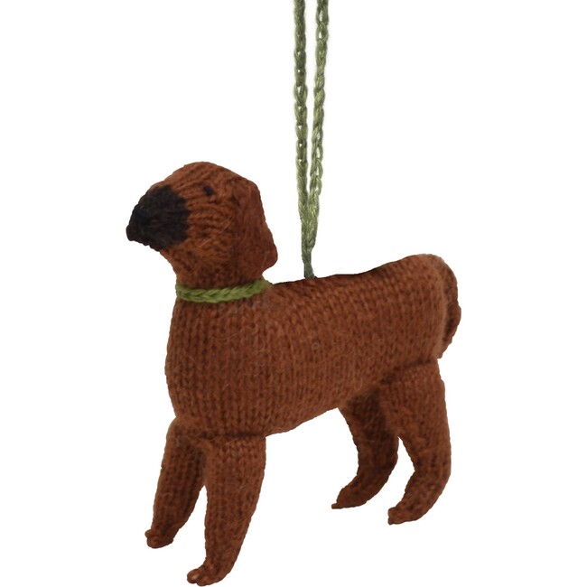 Hand Knit Alpaca Wool Rhodesian Ridgeback Dog Ornament