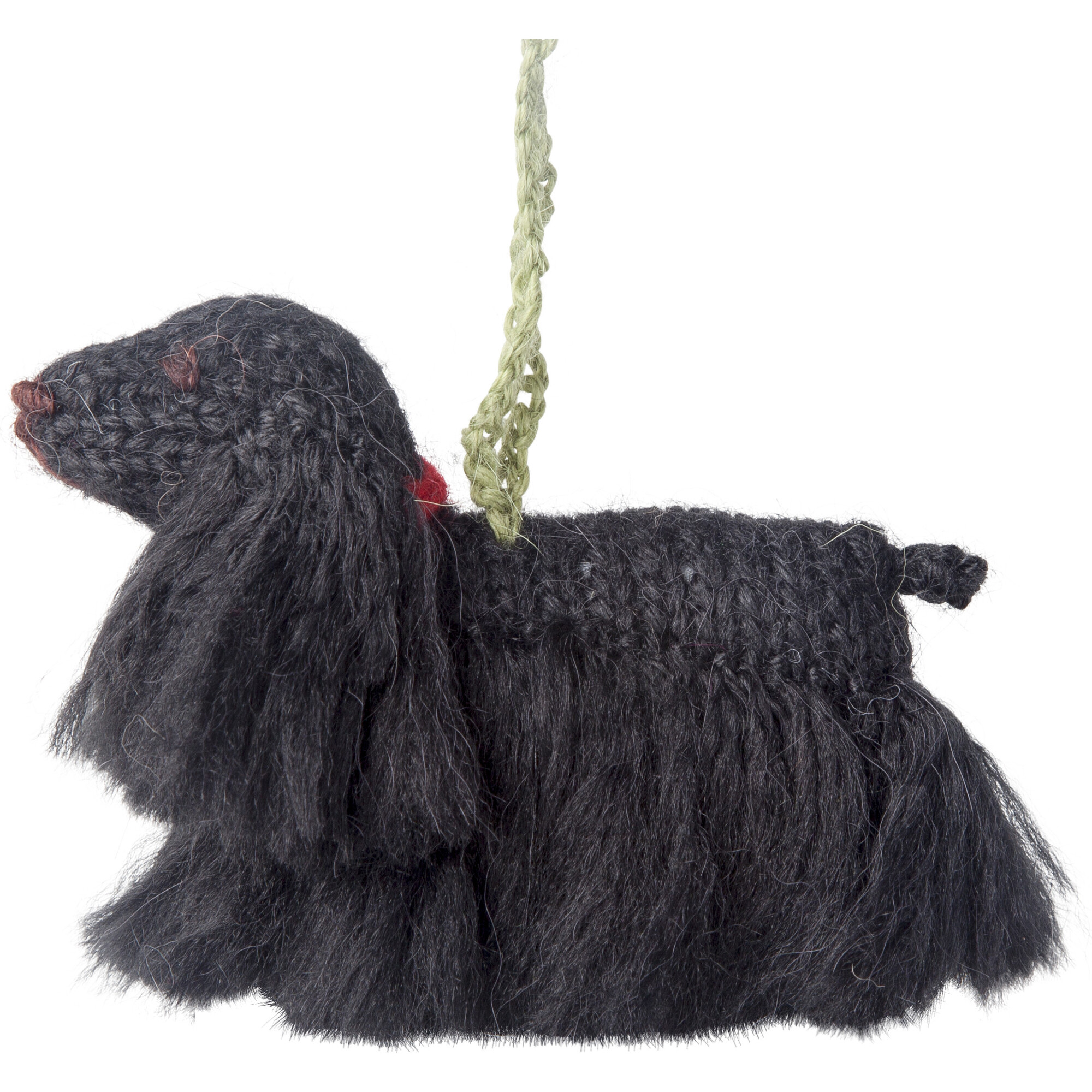 Black Cocker Spaniel Dog Hand Knit Christmas Ornament - Ornaments - 1