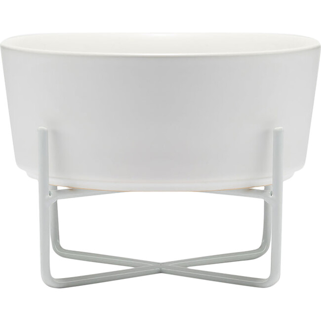 Simple Solid Bowl & Stand, Matte White