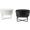 Simple Solid Bowl & Stand, Matte Black - Pet Bowls & Feeders - 2 - thumbnail