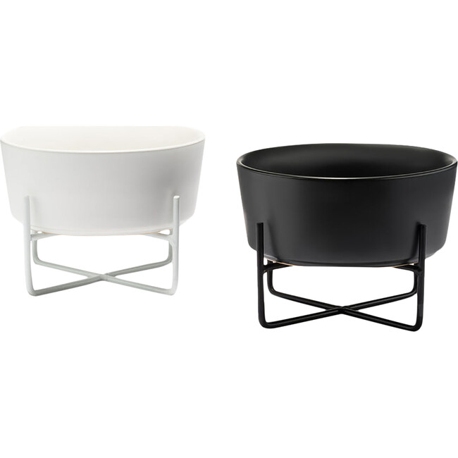 Simple Solid Stand, Matte White - Pet Bowls & Feeders - 3