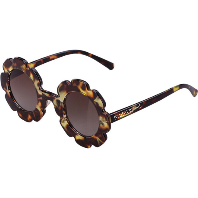 Round Flower Sunglasses, Tortoise - Sunglasses - 1