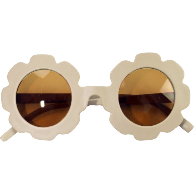 Round Flower Sunglasses, Sand - Sunglasses - 1