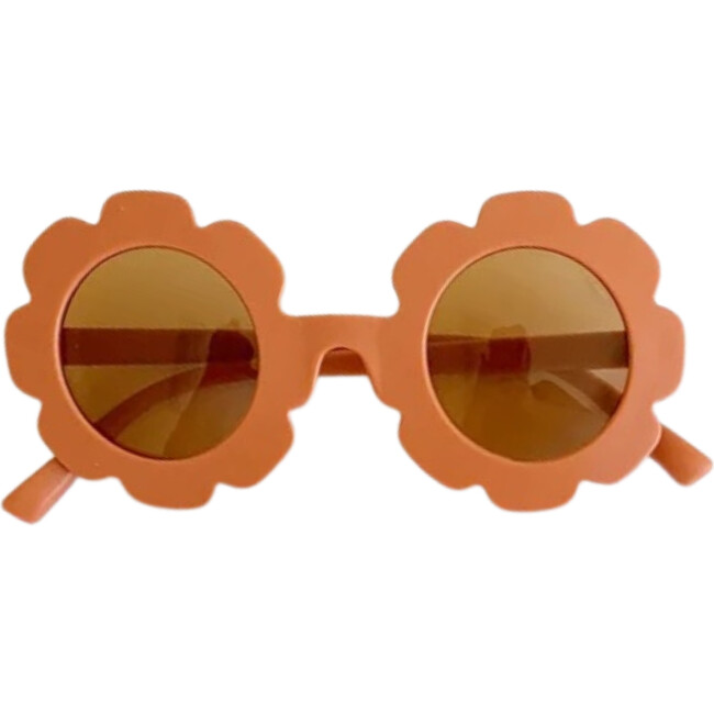 Round Flower Sunglasses, Rust