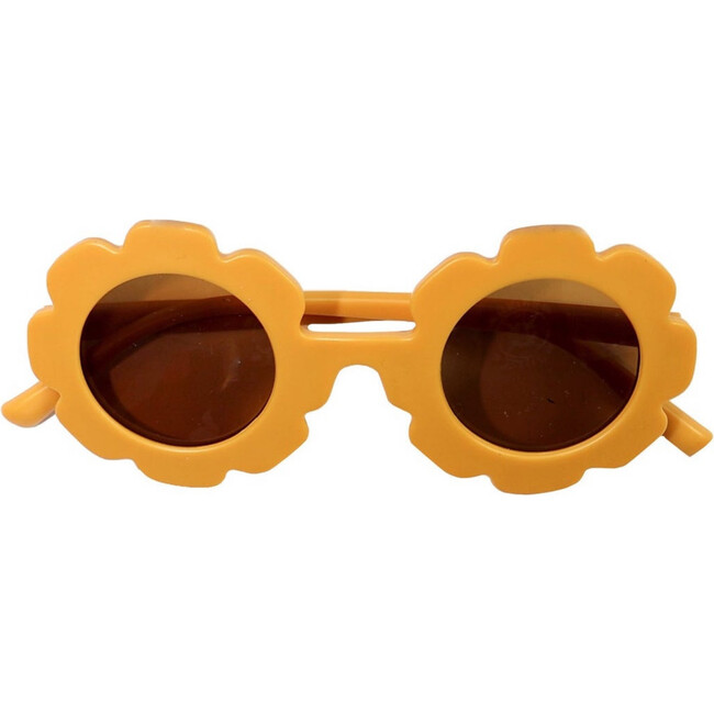 Round Flower Sunglasses, Matte Mango - Sunglasses - 1