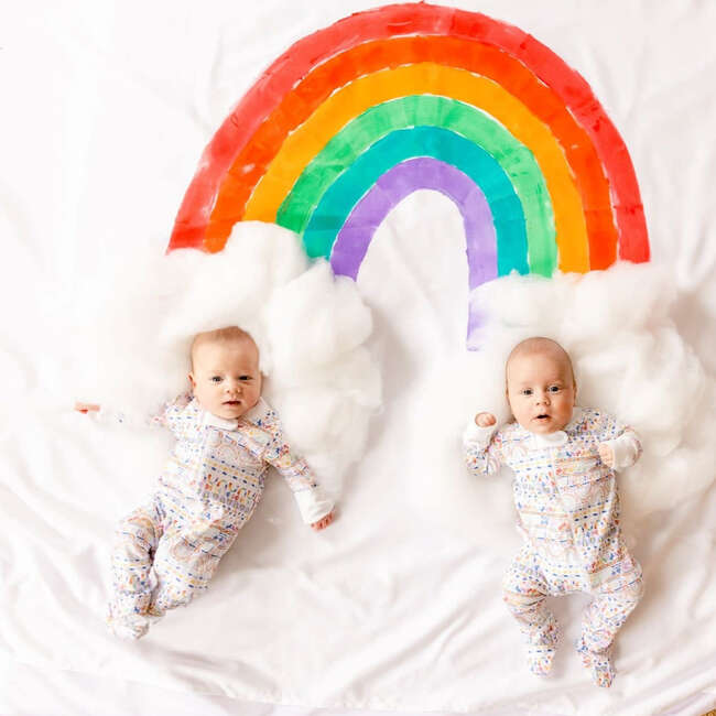 Rainbow Zip Onesie, Multi - Onesies - 4