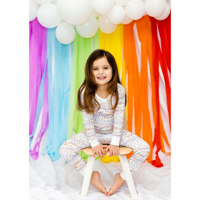 Rainbow Two Piece Pajamas, Multi - Pajamas - 4