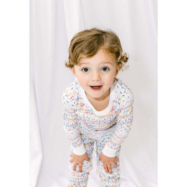 Rainbow Two Piece Pajamas, Multi - Pajamas - 5