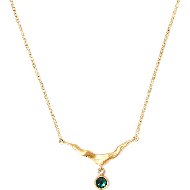 May Emerald Crystal Birthstone Necklace