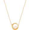 White Pearl Arc Necklace - Necklaces - 1 - thumbnail