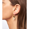 Petite Crescent White Pearl and Gold Hoop Earrings - Earrings - 2 - thumbnail