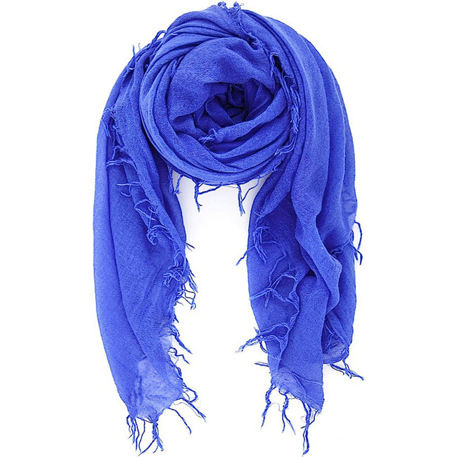 Baja Blue Cashmere and Silk Scarf - Scarves - 1
