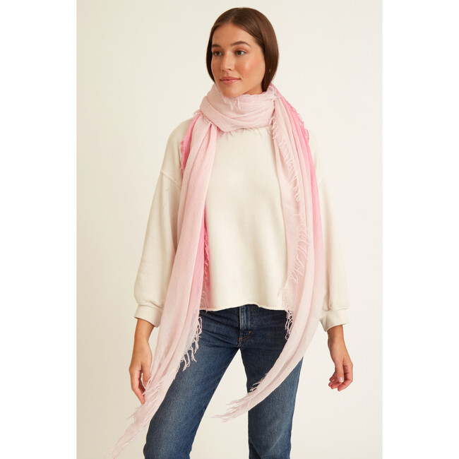 Rosebloom Dip-Dyed Cashmere and Silk Scarf