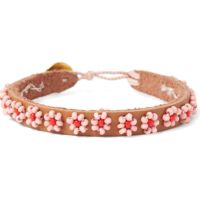 Chan Luu x Ethical Fashion Initiative Coral Flower Beaded Bracelet