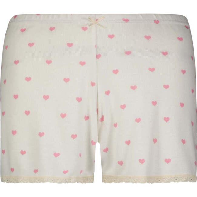 Women's Short, Pink Hearts Print