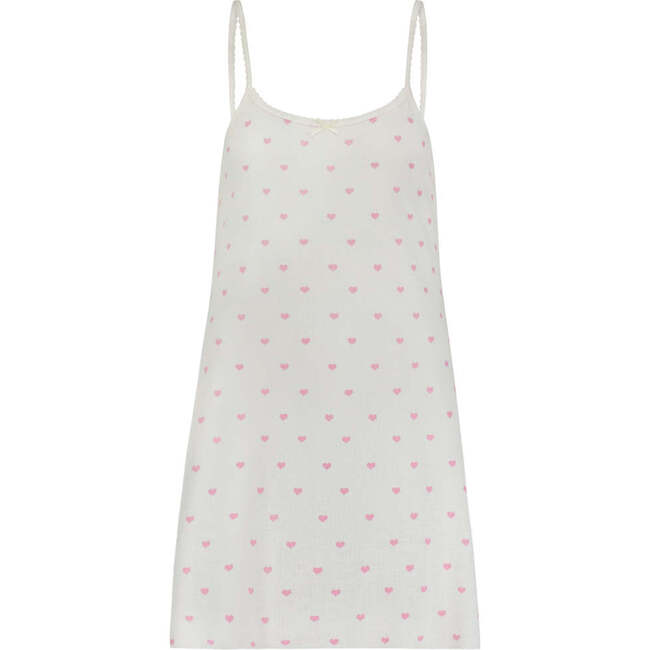 Women's Scoop A Line Gown, Pink Hearts Print
