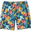 Kids Anchor Swim Trunk, Yellow Tropics - Swim Trunks - 1 - thumbnail