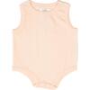 Ribbed Bodysuit, Soft Pink - Rompers - 1 - thumbnail