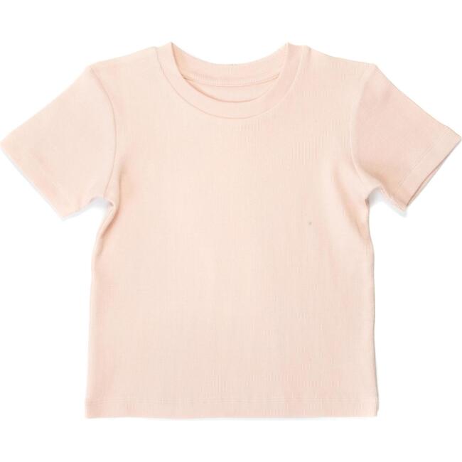 Ribbed Tee, Soft Pink - T-Shirts - 1