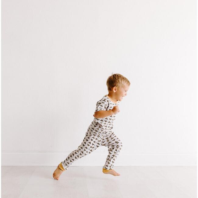 Short Sleeve PJ Set, Honey Bee - Pajamas - 2