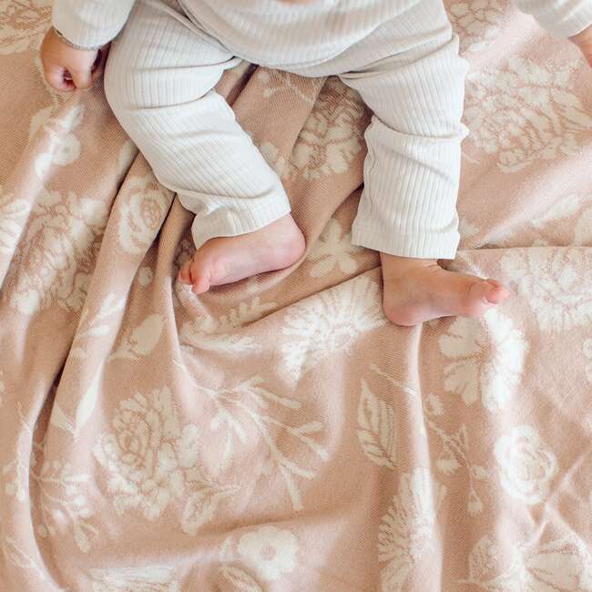Organic Cotton Blanket, Floral - Blankets - 3