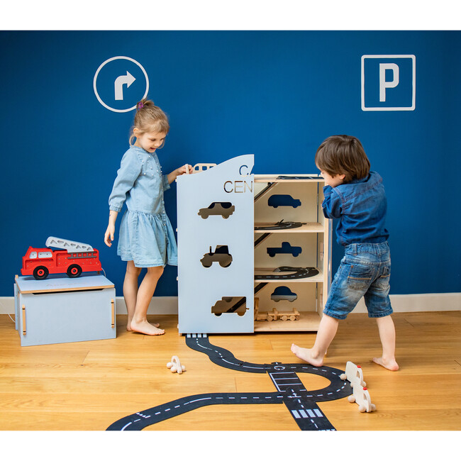 My Mini Car Center, Blue - Cabinets - 3