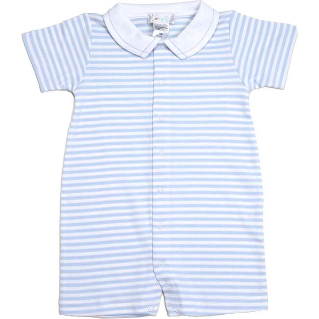 Dapper Striped One Piece, Light Blue