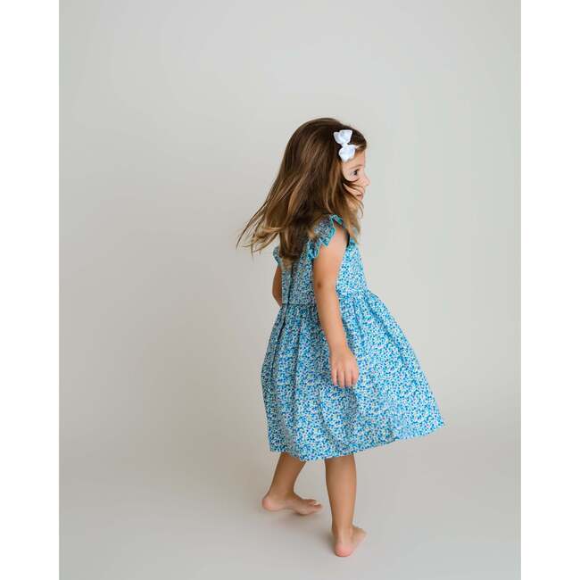 Olivia Ruffle Dress, Teal Multi - Dresses - 3