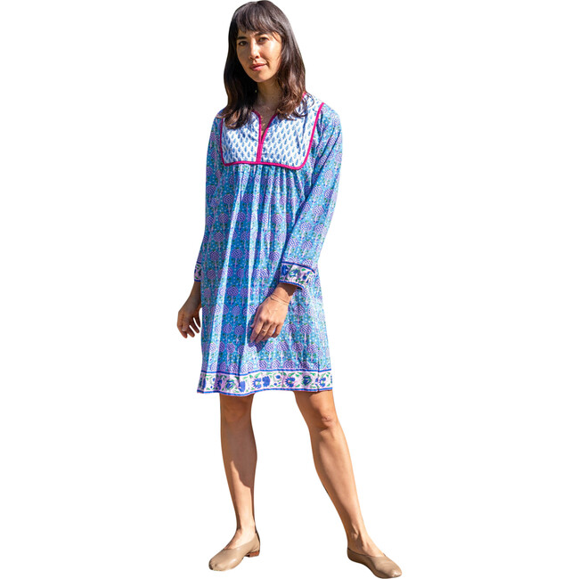 Women's Jaipur Dress, London Blue Pineapple Print