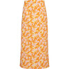 Pencil Skirt, Orange Frangipani - Skirts - 1 - thumbnail