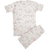 Safari Pima Snug See & Short Pajama Set, Pink - Pajamas - 1 - thumbnail