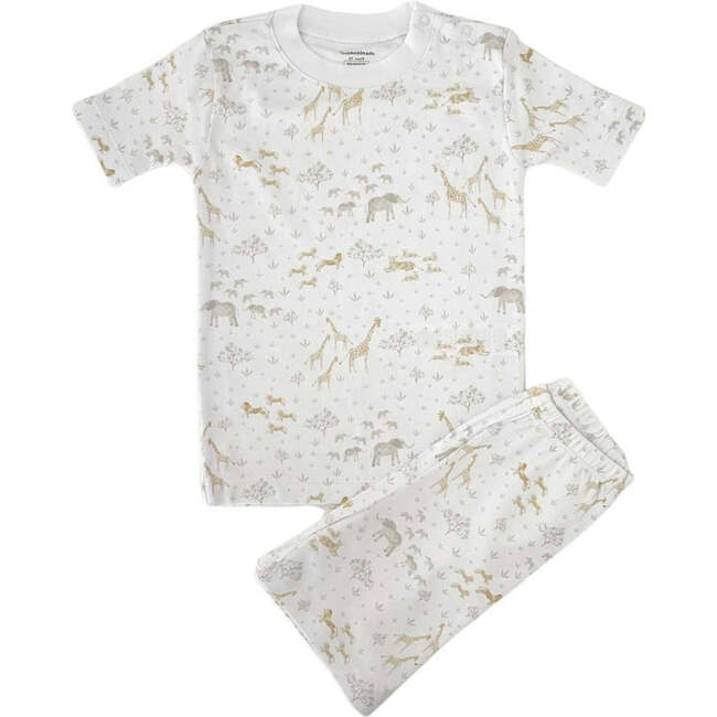 Safari Snug See & Short Pajama Set, White