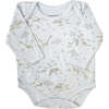 Safari Pima Long Sleeve Bodysuit, Blue - Onesies - 1 - thumbnail