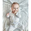 Safari Pima Long Sleeve Bodysuit, Blue - Onesies - 2