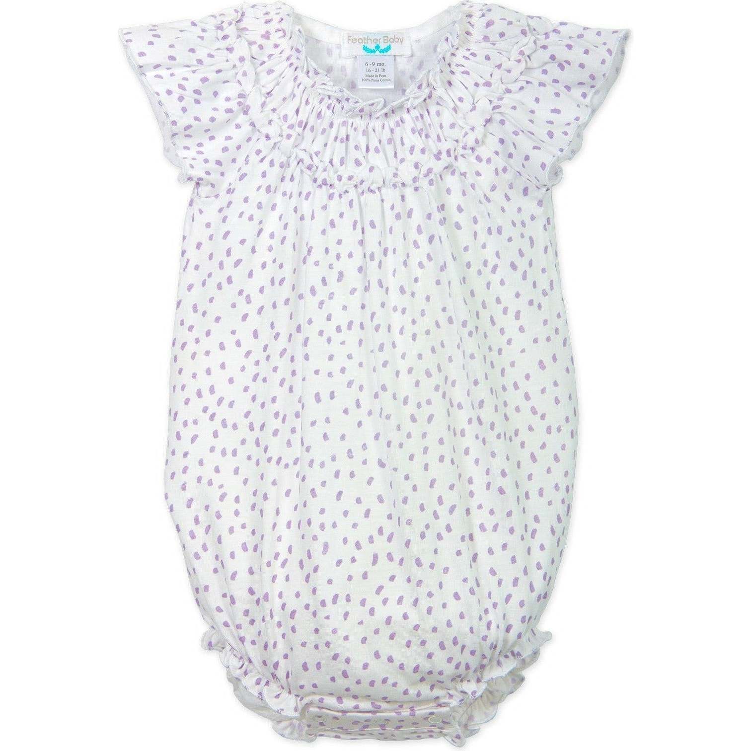 Ruched Bubble, Pintas, Periwinkle on White - Onesies - 1