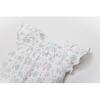 Ruched Bubble, Peacock on White - Onesies - 2