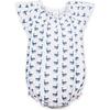 Ruched Bubble, Fin Whale on White - Onesies - 1 - thumbnail