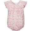 Ruched Bubble, Caroline Floral on Coral - Onesies - 1 - thumbnail