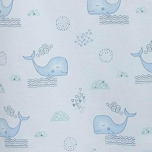 Kangaroo Romper, Sleepy Whales on Baby Blue - Rompers - 3