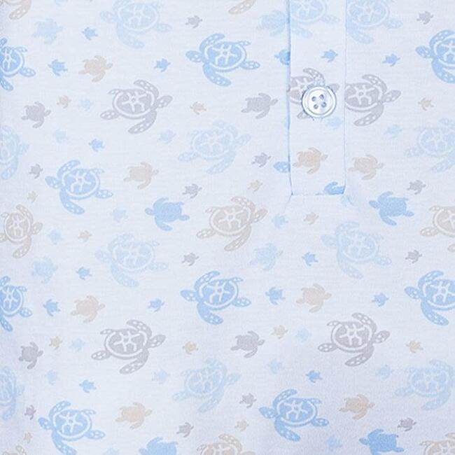 Henley Romper, Sea Turtles on Baby Blue - Rompers - 2