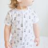 Henley Romper, Safari on White - Rompers - 3