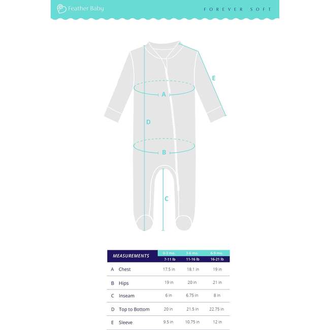 Zipper Footie with Ruffle, Fiona on White - Footie Pajamas - 3
