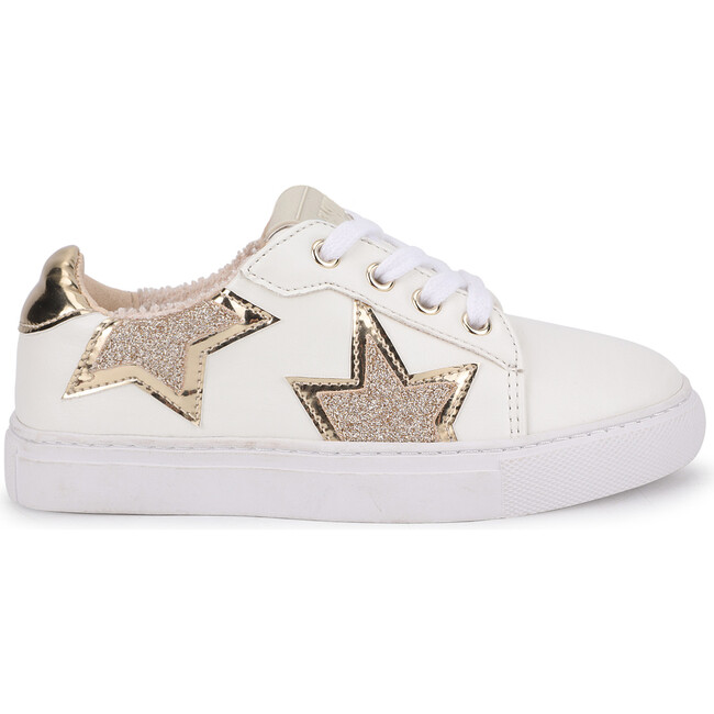 Miss Harper Sneaker, White & Gold Star - Yosi Samra Shoes | Maisonette