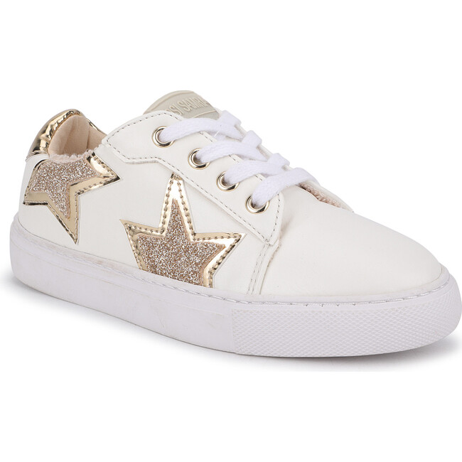 Miss Harper Sneaker, White & Gold Star