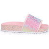 Miss Elsa Slide, Zebra Rainbow Glitter - Sandals - 1 - thumbnail