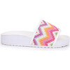 Miss Amber Slide, White Multi Zig Zag - Sandals - 1 - thumbnail