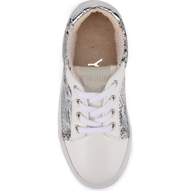 Miss Harper Sneaker, Grey Snake Print & Silver - Sneakers - 3